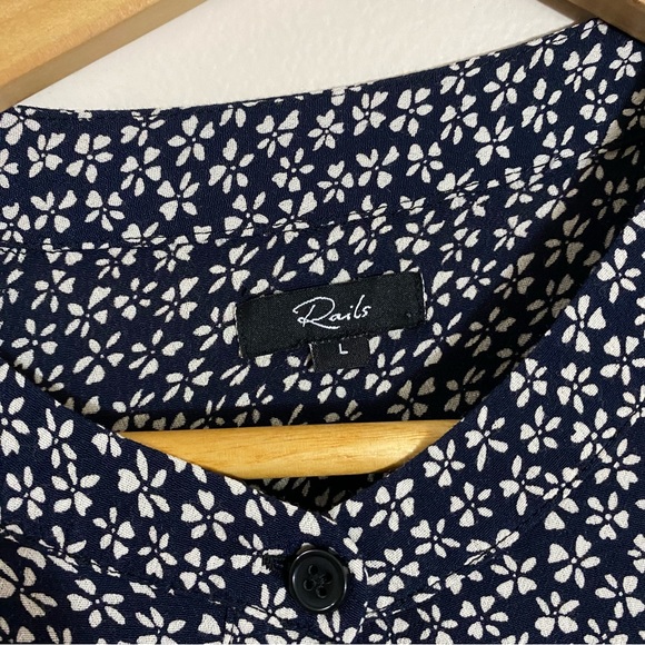 Rails women's ellie multicolor romper in flower petals sz large - Picture 7 of 7